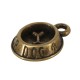 Colgante de Metal Zamak Bol de Perro con Hueso 12mm