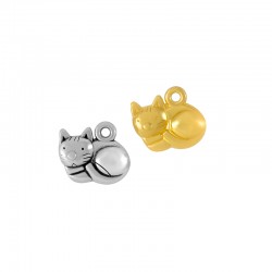 Colgante de Metal Zamak Gato 14x10mm