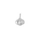 Colgante de metal zamak ajo 12x14mm