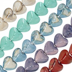 Colgante de Cerámica Esmaltada Corazón 35x29mm (Ø5.2mm)