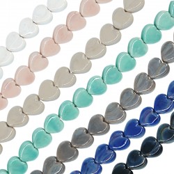 Entrepieza de Cerámica Esmaltada Corazón 13x9mm (Ø2.2mm)