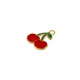 Colgante de Metal Esmaltado Cerezas 15x18mm
