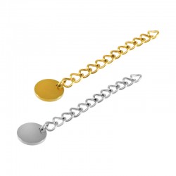 Cadena de Extencion de Acero Inoxidable 304 con Chapa 4x5mm/0,8mm+5cm exencion.