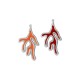 Colgante de Metal Zamak Coral Esmaltado 11,8x17,5mm (Ø1,5mm)