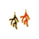 Colgante de Metal Zamak Coral Esmaltado 11,8x17,5mm (Ø1,5mm)
