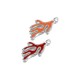 Colgante de Metal Zamak Coral Esmaltado 11,8x17,5mm (Ø1,5mm)