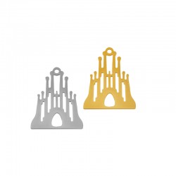 Colgante de Acero Inoxidable 304 Sagrada Familia 21x25/1,4mm
