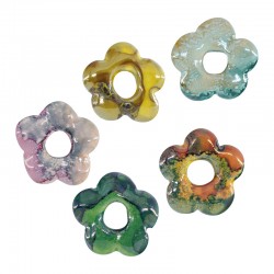 Colgante de Cerámica Esmaltada Flor 22mm/5mm (Ø7.2mm)