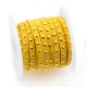 Cordón de Antelina Plano con Tachuelas 5mm (5 pcs x 1mtr/rollo)