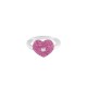 Anillo de Metacrilato con Corazon 22mm/18mm