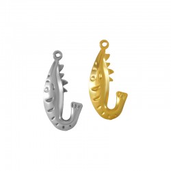 Colgante de Metal Latón Gamba 13x27mm