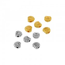 Entrepieza de Metal Zamak Flor 10mm (Ø2,2mm)