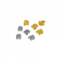 Entrepieza de Metal Zamak Casco 9x11mm (Ø2,2mm)