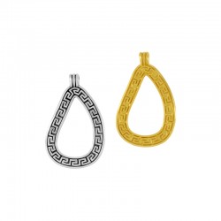 Colgante de Metal Zamak Gota Irregular 19x27m