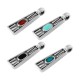 Colgante de Metal Zamak Rectangular Esmaltado 6,5x17,5mm (Ø2,3mm)
