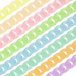 Cadena Acrílica 21x29mm (~64pcs/mtr)