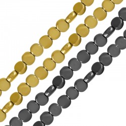 Entrepieza de Hematita Redondo 3,9/1,9mm(Ø0,8mm)(~40pcs/tira)