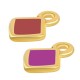 Colgante de Metal Zamak Rombo con Esmalte 8mm