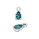 Colgante de Metal Zamak Gota con Esmalte 6x8mm