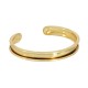 Pulsera de Metal Latón Ajustable 9,5x66mm con Base para Cordón Plano 5mm