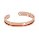 Pulsera de Metal Latón Ajustable 9,5x66mm con Base para Cordón Plano 5mm