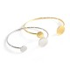 Pulsera de Metal Latón Ajustable con 2 Circulos 64mm