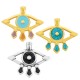 Colgante de Metal Zamak Ojo Esmaltado 32x22mm