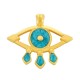 Colgante de Metal Zamak Ojo Esmaltado 32x22mm