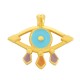 Colgante de Metal Zamak Ojo Esmaltado 32x22mm
