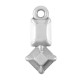 Colgante de Metal Zamak Rombo y Rectangular con Esmalte 9x17mm