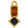 Oro 24K/Amatista Transparente/Azul
