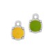 Colgante de Metal Zamak Redondo con Esmalte 7mm