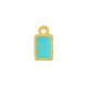 Colgante de Metal Zamak Rectangular con Esmalte 6x9mm