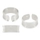 Anillo ajustable de Metal Latón con Base para cordon plano de 5mm