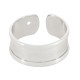 Anillo ajustable de Metal Latón con Base para cordon plano de 5mm