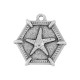 Colgante de Metal Zamak Poligono con Estrella de Mar 28x25mm