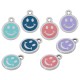 Colgante Carita sonriente de Metal Zamak Esmaltado 12mm