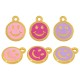 Colgante Carita sonriente de Metal Zamak Esmaltado 12mm