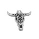 Colgante de Metal Zamak Cabeza de Toro 25x22mm