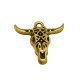 Colgante de Metal Zamak Cabeza de Toro 25x22mm