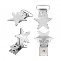 Cierre de Clip de Metal Estrella con Anilla 30x41mm Ø20mm