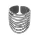 Anillo de Acero Inoxidable 304 con Líneas  26x20mm