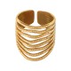Anillo de Acero Inoxidable 304 con Líneas  26x20mm