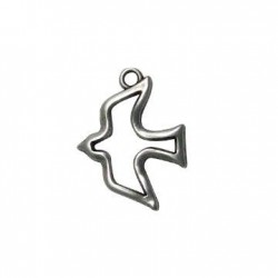 Colgante de Metal Zamak Pájaro Forma 20x28mm