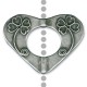 Colgante de Metal Zamak Corazón 55x40mm (Ø2.5mm)