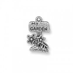 Colgante de Metal Zamak "My Garden" 18x25mm