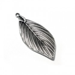Colgante de Metal Zamak Hoja 22x48mm