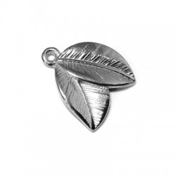 Colgante de Metal Zamak 2 Hojas 14x13mm