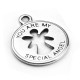 Colgante de Metal Zamak Redondo Ángel 18mm