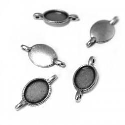 Conector de Metal Zamak Marco Ovalado 8x9mm